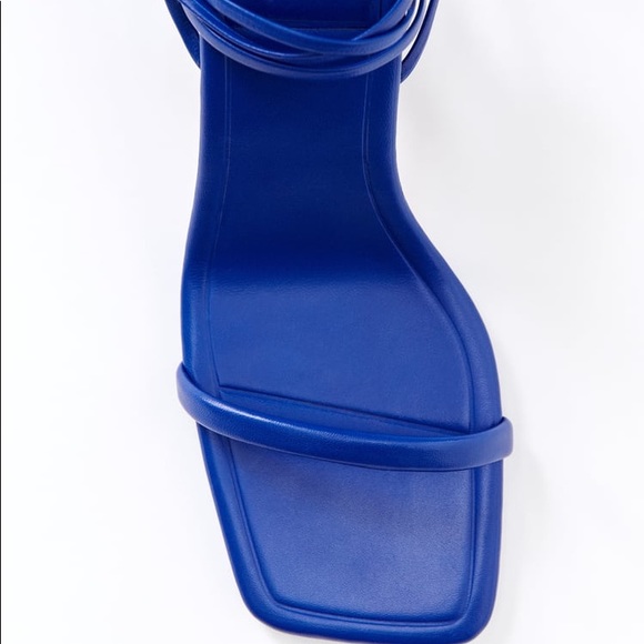 Zara heeled strappy leather sandals - Picture 7 of 12